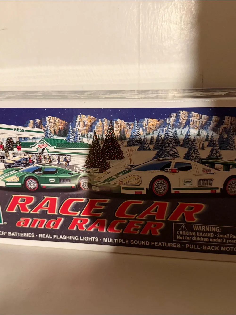 Green and White Race Car Toy - Pull-Back Racer